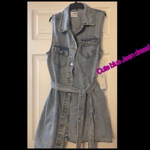 Cute, Flirty blue Jean dress. Perfect length for all seasons. On sale $79.99